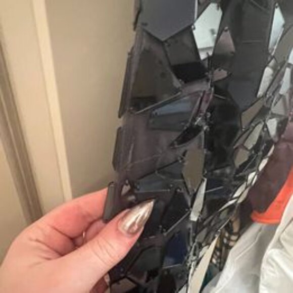 Sherri Hill Homecoming  Strapless Gunmetal Grey Cut Glass short dress size 8 - Picture 3 of 5